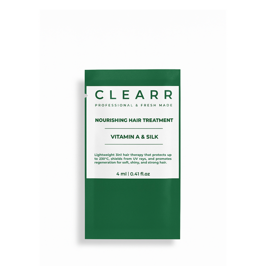 Clearr Nourishing Hair Treatment plaukų aliejus su šilku ir vitaminu A, 4ml - mėginukas