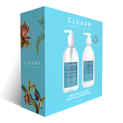 Clearr Crystal Hydration intensyviai drėkinantis šampūno ir kondicionieriaus rinkinys, 500ml + 500ml
