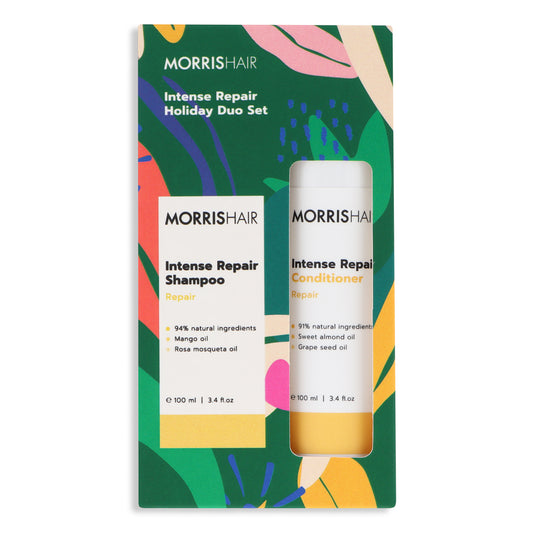 MorrisHair Intense Repair Holiday Duo atkuriantis kelioninis rinkinys 100ml+100ml